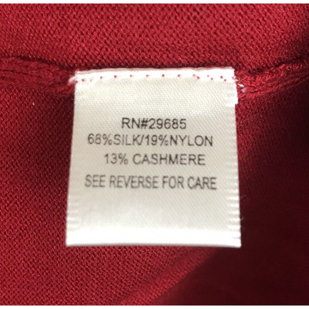 Nwt Pendleton Petite Sweater Red Sequins Silk Cas… - image 7